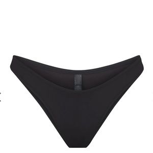 Skims Cheeky Tanga Bikini Bottoms-Onyx